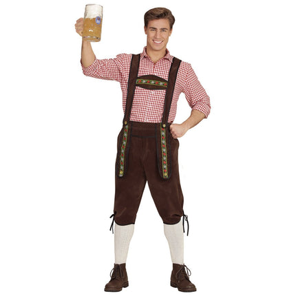 Oktoberfest Lederhose Bruin Heren van Widmann koop je bij Partywinkel