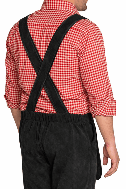 Oktoberfest Lederhose Zwart Kort van Partychimp koop je bij Partywinkel