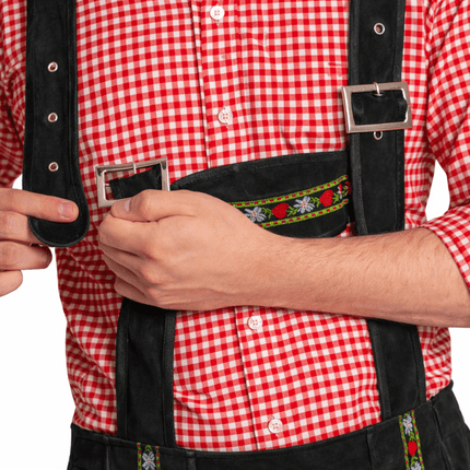 Oktoberfest Lederhose Zwart Kort van Partychimp koop je bij Partywinkel