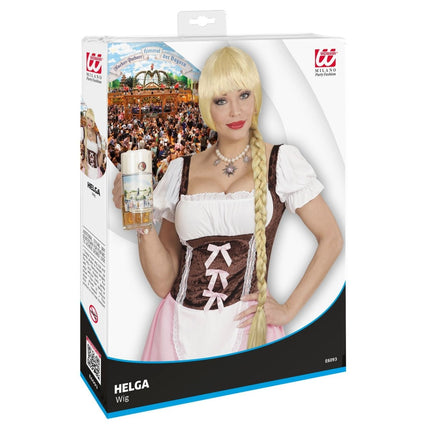 Oktoberfest Pruik Blond Helga van Widmann koop je bij Partywinkel