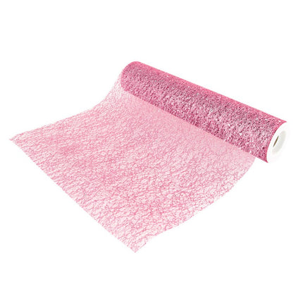 Rosa Tischläufer Glitter 5m