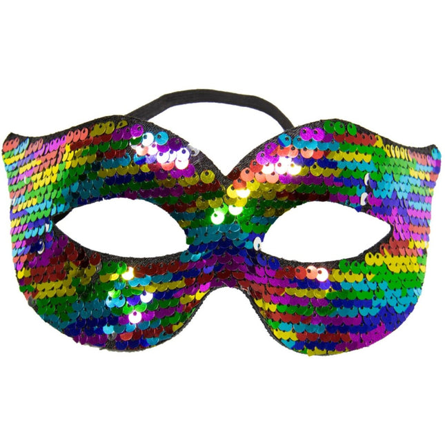 Oogmasker Omkeerbare Pailletten Meerkleurig van Folat koop je bij Partywinkel