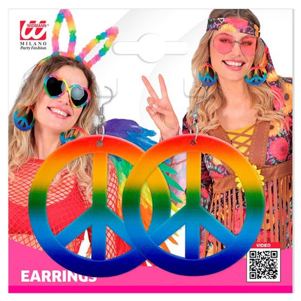 Oorbellen Hippie Regenboog van Widmann koop je bij Partywinkel
