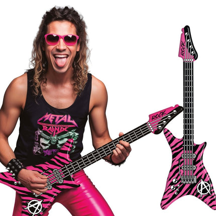 Opblaas elektrische gitaar 95 cm van Fiestas Guirca koop je bij Partywinkel