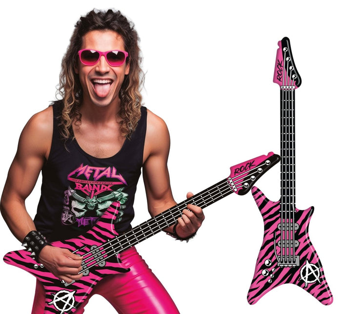 Opblaas elektrische gitaar 95 cm van Fiestas Guirca koop je bij Partywinkel