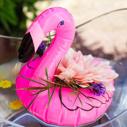 Opblaas Flamingo Bekerhouders 25cm 2st - Partywinkel - 8714572205474
