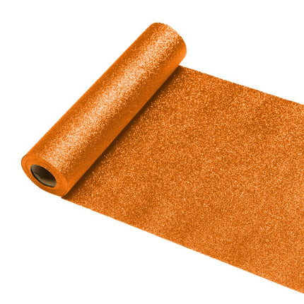 Orange Tischläufer Glitter 5m