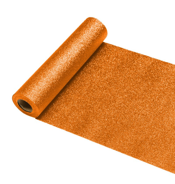 Orange Tischläufer Glitter 5m
