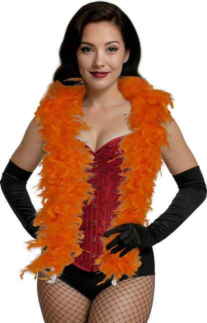 Oranje Boa Veren 80gr van Fiestas Guirca koop je bij Partywinkel