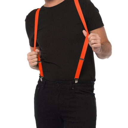 Oranje Bretels Neon van Partychimp koop je bij Partywinkel