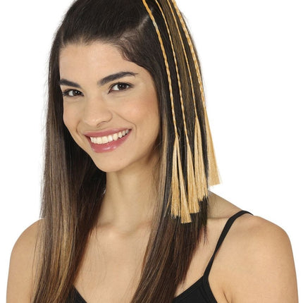 Oranje Hair Extension 35cm 3st - Partywinkel - 8434077481431
