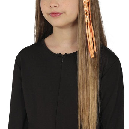Oranje Hair Extension 35cm 3st - Partywinkel - 8434077481431