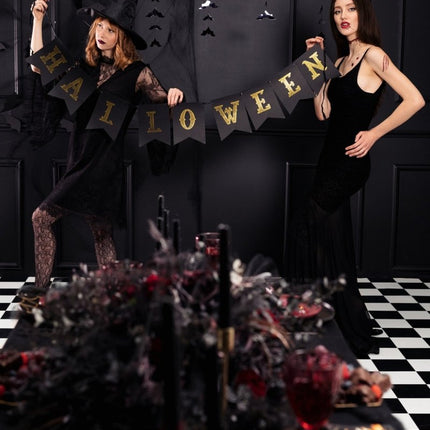 Oranje Halloween Letterslinger 1,75m van Partydeco koop je bij Partywinkel