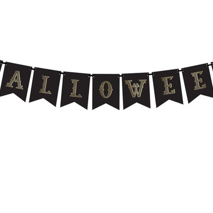 Oranje Halloween Letterslinger 1,75m van Partydeco koop je bij Partywinkel