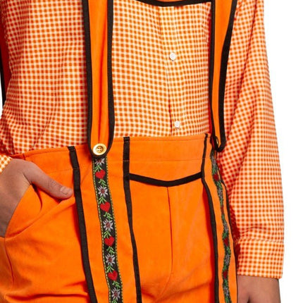 Oranje Lederhose Heren Johann Lang van Partychimp koop je bij Partywinkel