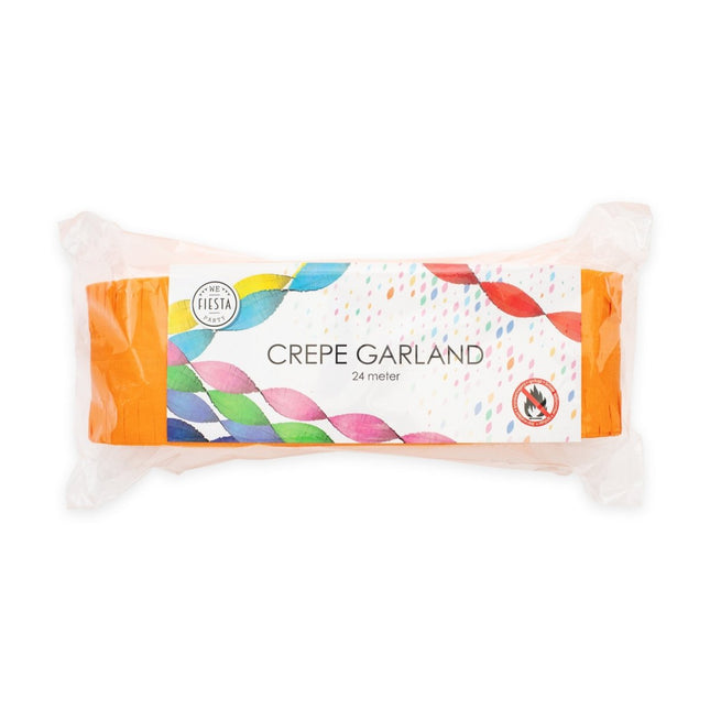 Oranje Slingers Crepe 24m - Partywinkel - 5712735011637