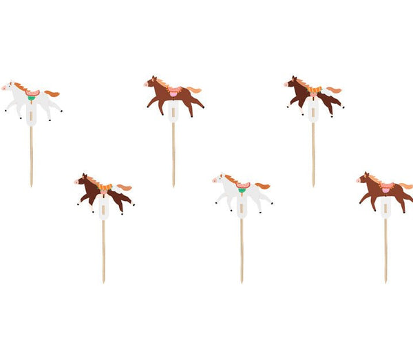 Pferd Cupcake Topper 13cm 6 Stk