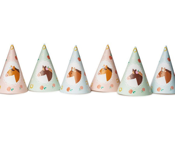 Pferd Party Hüte 16cm 6Stk