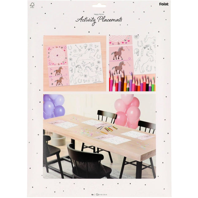 Paard Placemats 40cm 6st van Folat koop je bij Partywinkel