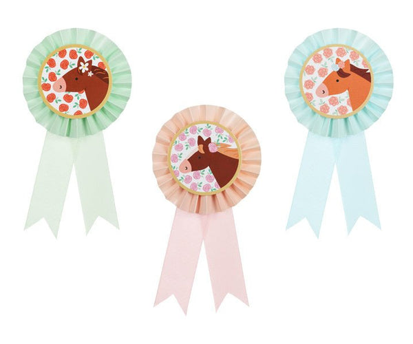 Pferd Rosette 3Stück