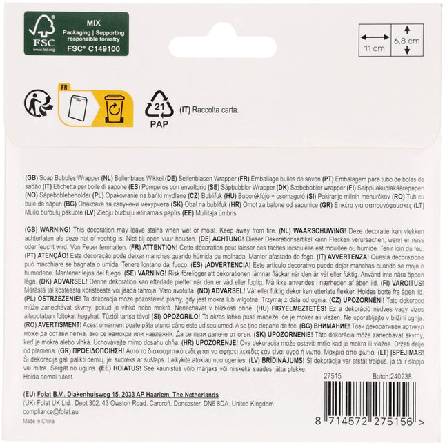 Paard Stickers Bellenblaas 6st van Folat koop je bij Partywinkel