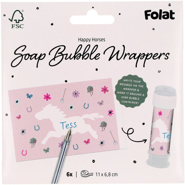 Paard Stickers Bellenblaas 6st van Folat koop je bij Partywinkel