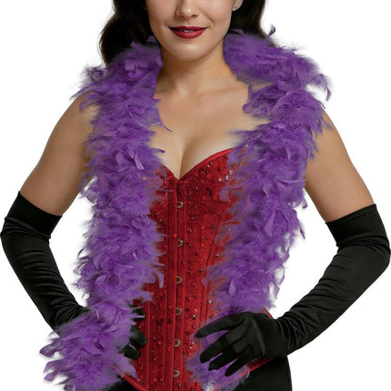 Paars Boa Veren 80gr van Fiestas Guirca koop je bij Partywinkel