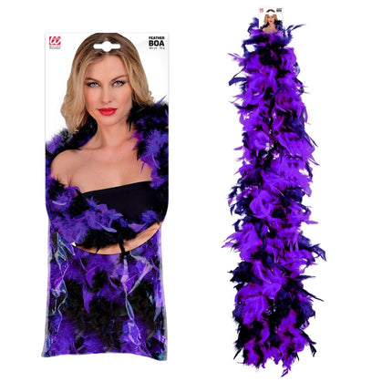 Paars Zwarte Boa 1,8m van Widmann koop je bij Partywinkel