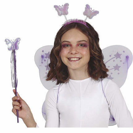 Paarse Accessoireset Vlinder 4 delig van Fiestas Guirca koop je bij Partywinkel