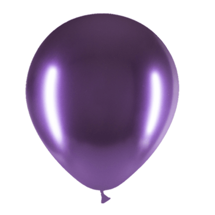 Paarse Ballonnen Chroom 30cm 50st van Balloonia koop je bij Partywinkel