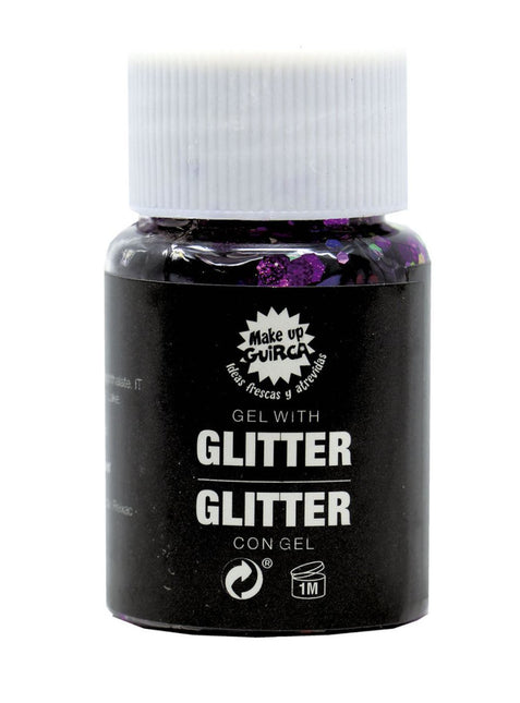 Paarse Glitter Gel 20g van Fiestas Guirca koop je bij Partywinkel