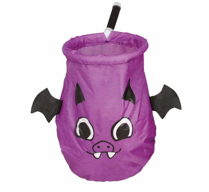 Paarse Halloween Snoep Zak Vleermuis van Fiestas Guirca koop je bij Partywinkel