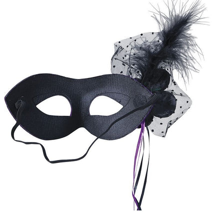 Paarse Oogmasker Bloem Pailletten van Fiestas Guirca koop je bij Partywinkel