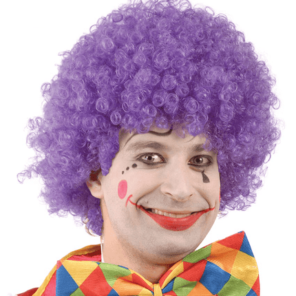 Paarse Pruik Krullen van Fiestas Guirca koop je bij Partywinkel