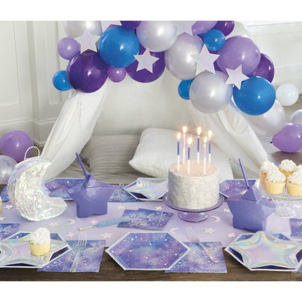 Paarse Servetten Galaxy 16st van Unique koop je bij Partywinkel
