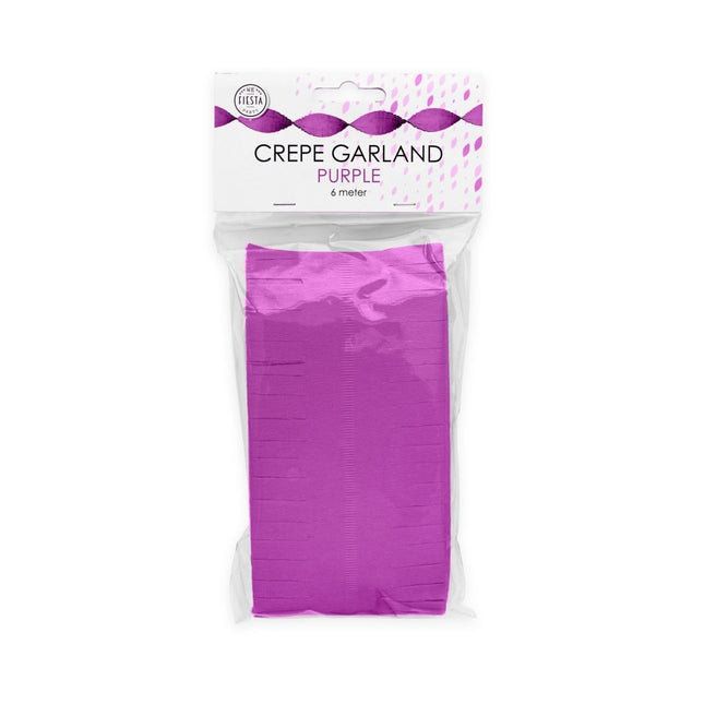 Paarse Slingers Crepe 6m - Partywinkel - 5712735011514