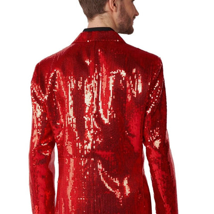 Paillet Rood Blazer Heren Suitmeister van Suitmeister koop je bij Partywinkel