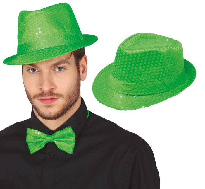 Pailletten Hoed Neongroen van Fiestas Guirca koop je bij Partywinkel