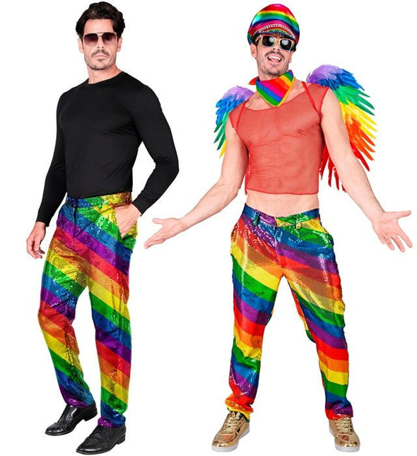 PAILLETTENBROEK REGENBOOG van Widmann koop je bij Partywinkel