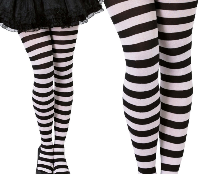 Panty Zwart Wit Gestreept van Fiestas Guirca koop je bij Partywinkel