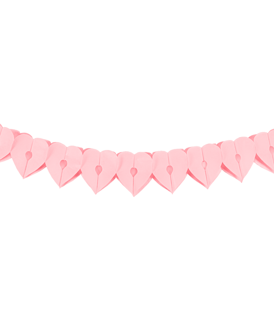 Papiergirlande - Herz rosa