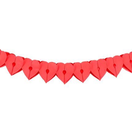 Papiergirlande - Herz rot