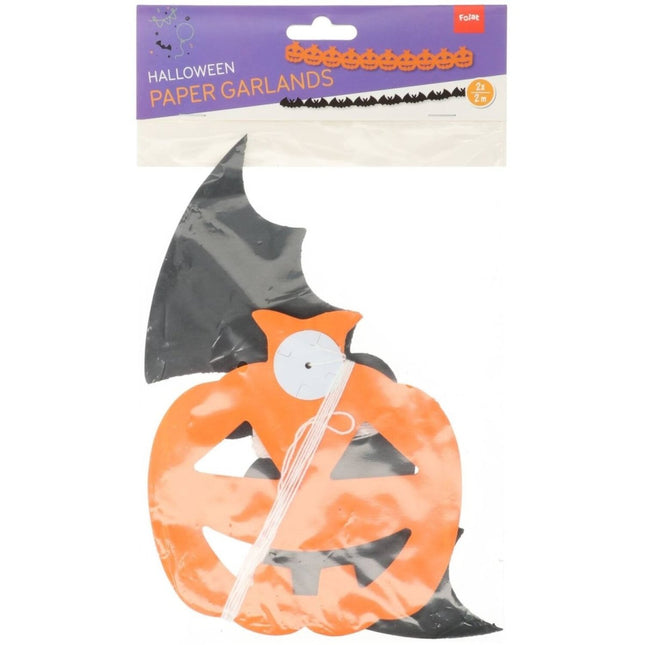 Papieren Slinger Pompoen Vleermuizen van Folat koop je bij Partywinkel