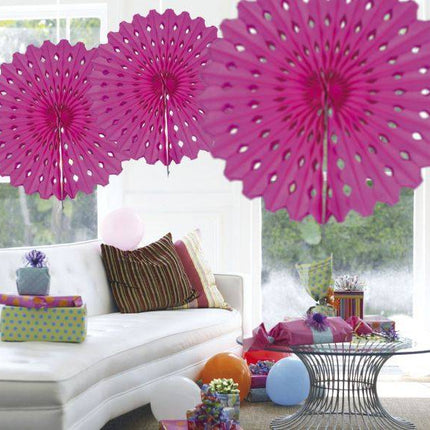 Papieren Waaier Fuchsia 45cm van Folat koop je bij Partywinkel