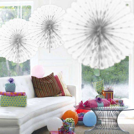 Papieren Waaier Wit 45cm van Folat koop je bij Partywinkel