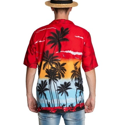 Hawaii-Hemd Paradies Rot - Unisex