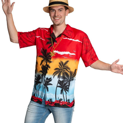 Hawaii-Hemd Paradies Rot - Unisex