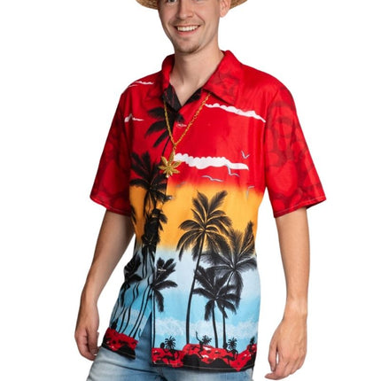 Hawaii-Hemd Paradies Rot - Unisex
