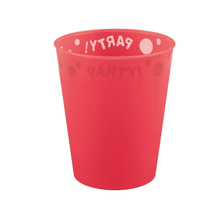 Party Beker Rood Semi Transparant 250ml van Procos koop je bij Partywinkel