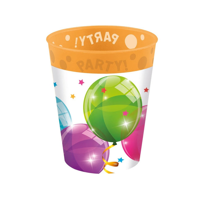 Party Bekers Ballonnen Herbruikbaar 250ml 4st - Partywinkel - 5201184967621